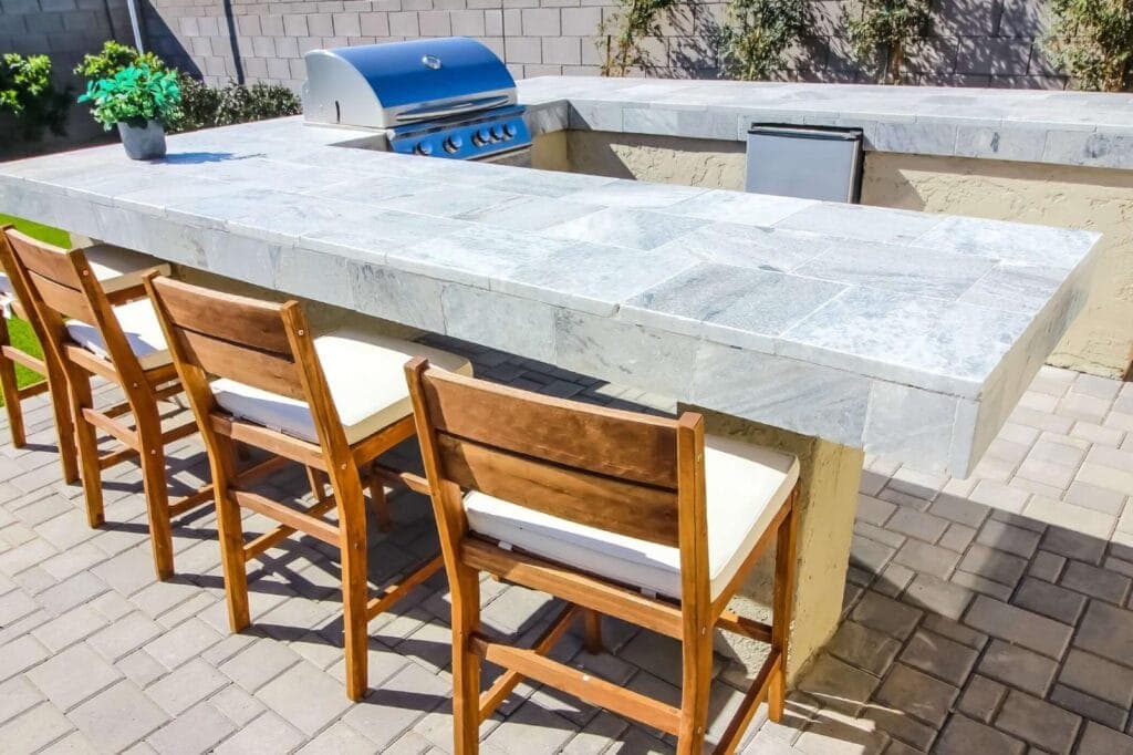 Outdoor BBQ area