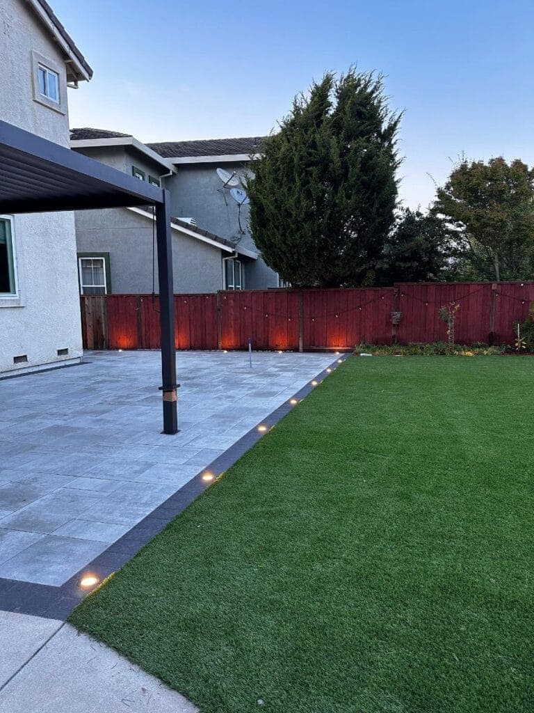 Installed outdoor ground lights