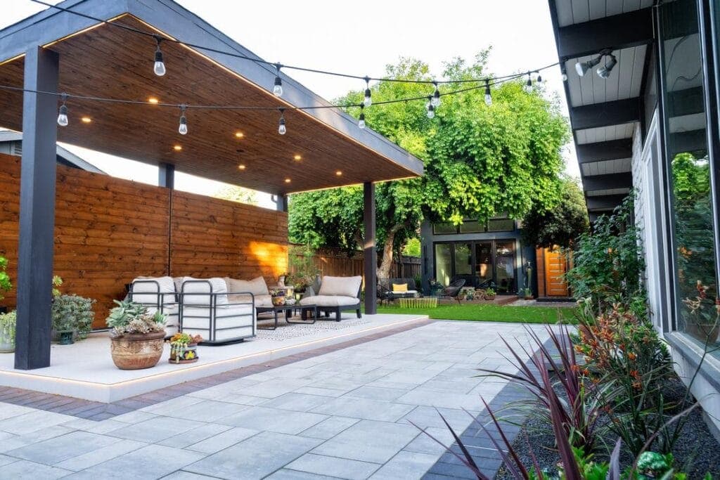 Large gazebo with pot lights